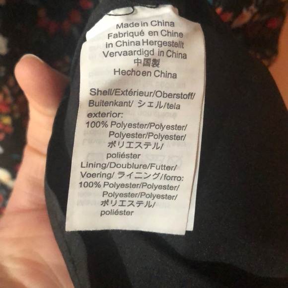 J Crew Mercantile Lined Long Sleeve Flowered Dress - Picture 4 of 5